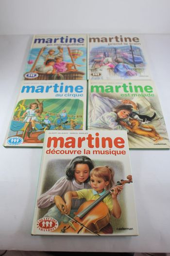 Editions Farandoles Martine Lot de 5 anciens livres 1984 -1985