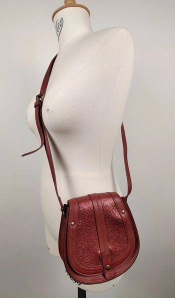 Sac à bandoulière bordeaux Bonobo