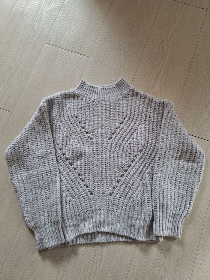 Pull gris uni Kiabi - photo numéro 2