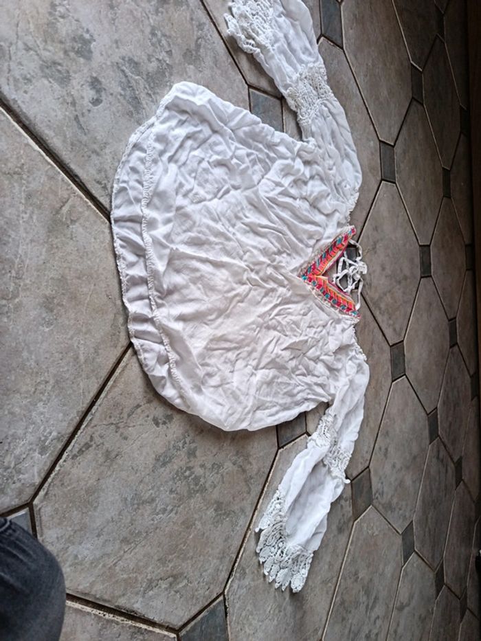 Chemise blouse dentelle taille unique manche - photo numéro 8