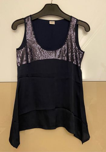 Haut marine à paillettes 36