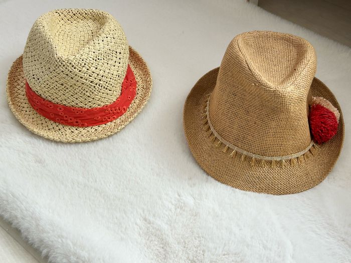 Lot 2 chapeaux de paille été fille