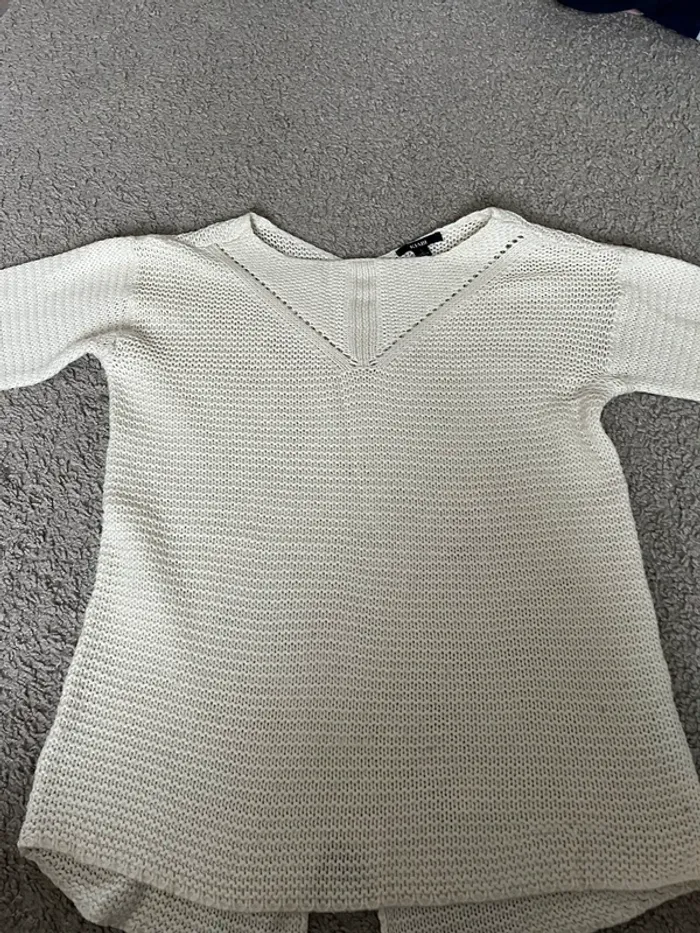 Pull blanc cassé