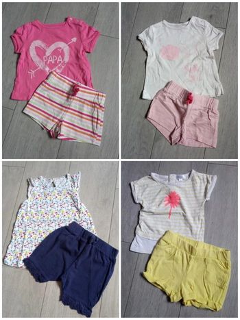 Lot 2: ensembles été fille taille 6 mois 