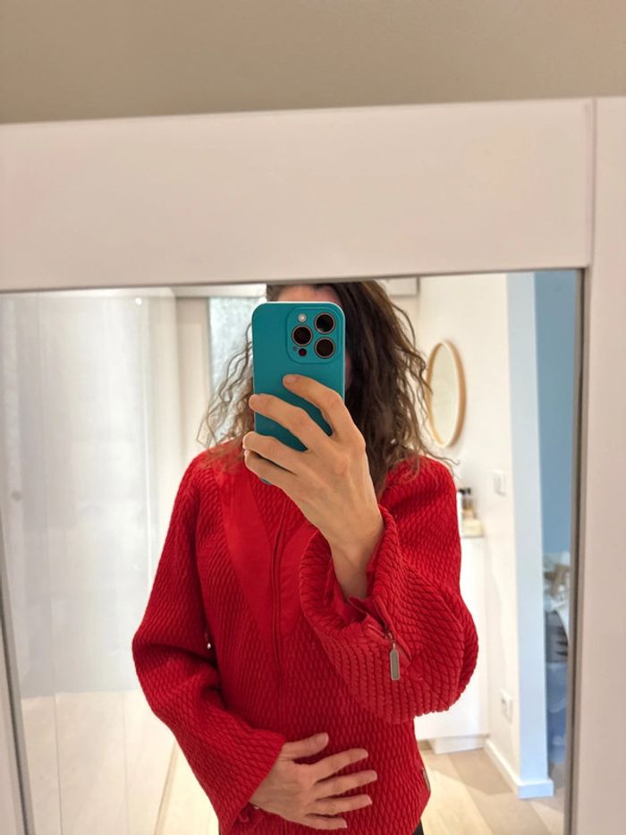 Blouson mango rouge taille L vintage dressing - photo numéro 6