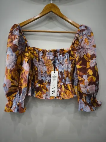 Blouse fleurie Minkpink – taille XS – neuve avec étiquette