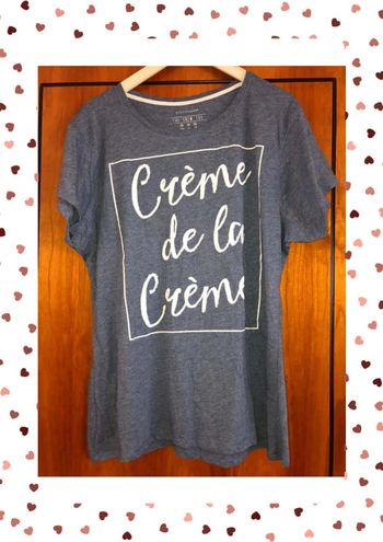 T-shirt bleu blanc 42