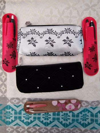 Lot de trousses avec stylos