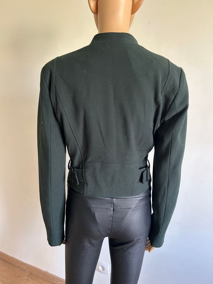 Veste courte verte foncée neuve Morgan taille 40 (valeur 80€) - photo numéro 5
