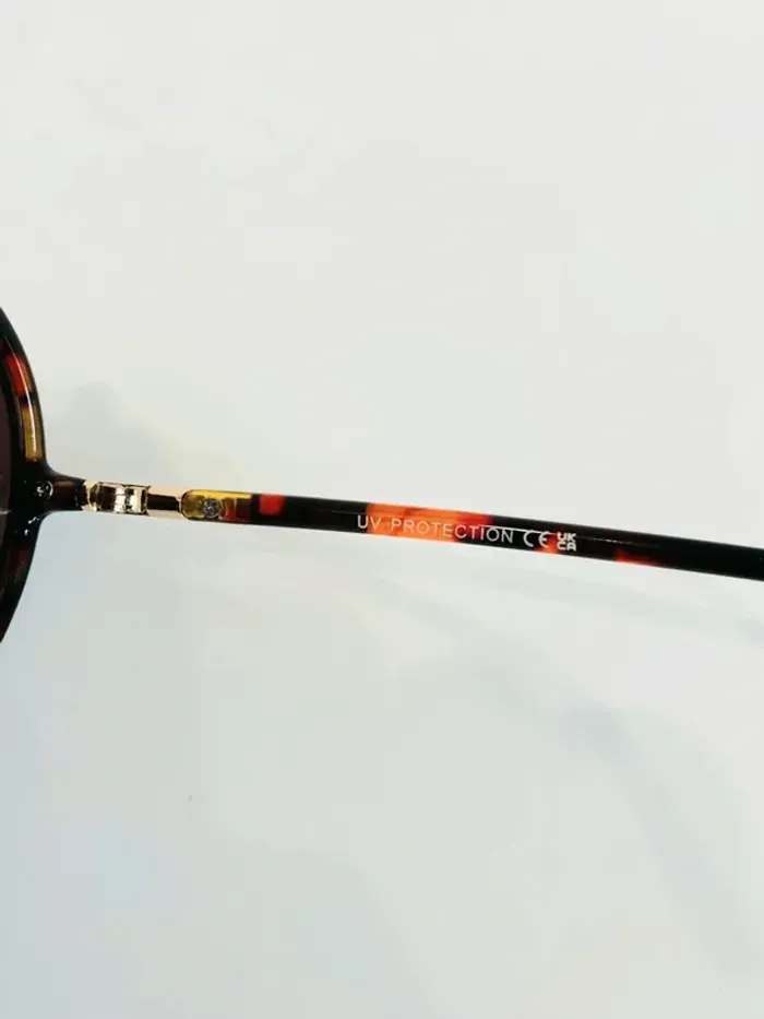 Lunette de soleil femme ronde marron léopard verres dégradés uvprotection catégorie 3 - photo numéro 6