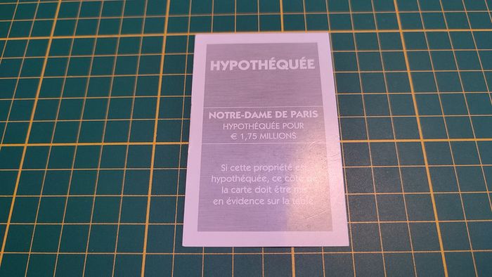 Titre de propriété Notre-Dame de Paris jeu Monopoly Et si le Monopoly était inventé aujourd'hui #C22 - photo numéro 2