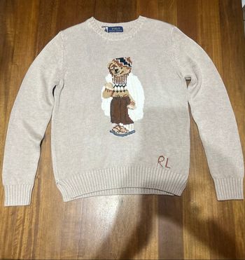  Pull Ralph Lauren Polo Bear motif ourson nounours - Taille M / Taille S - Beige