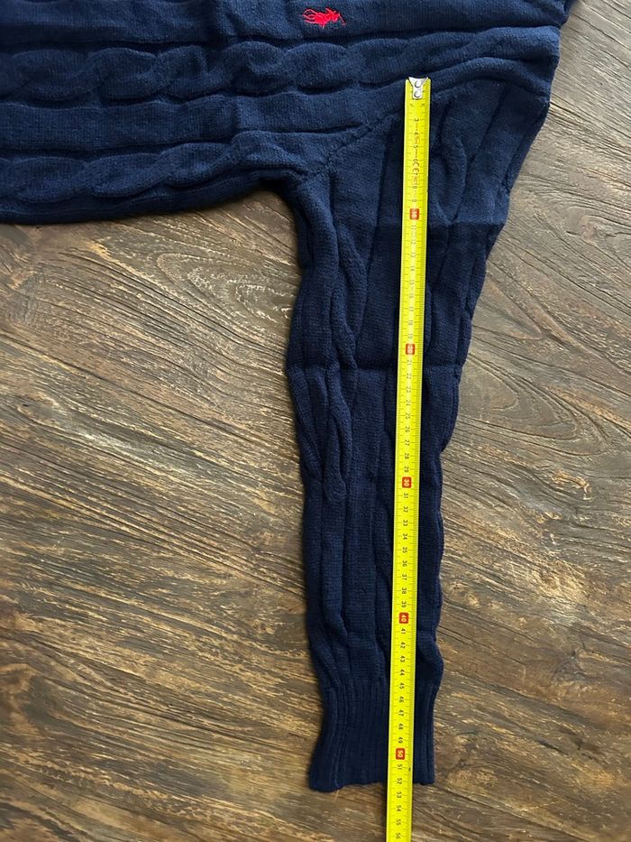 Pull gilet zip 1/4 camionneur Ralph Lauren torsadé old money vintage - photo numéro 8