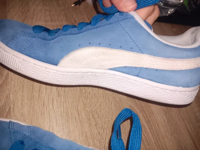 Baskets Puma taille 41 Suède Bleu Vintage Authentique - photo numéro 8