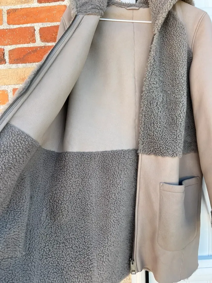 Manteau bi matière - photo numéro 2