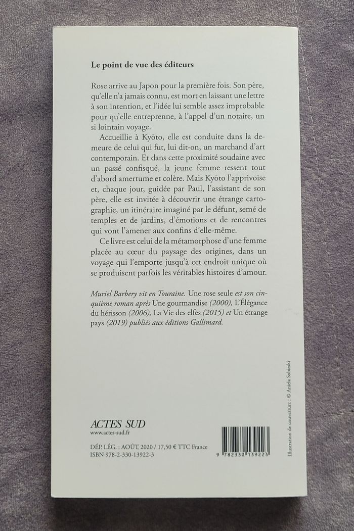 Une rose seule Muriel Barbery - photo numéro 2