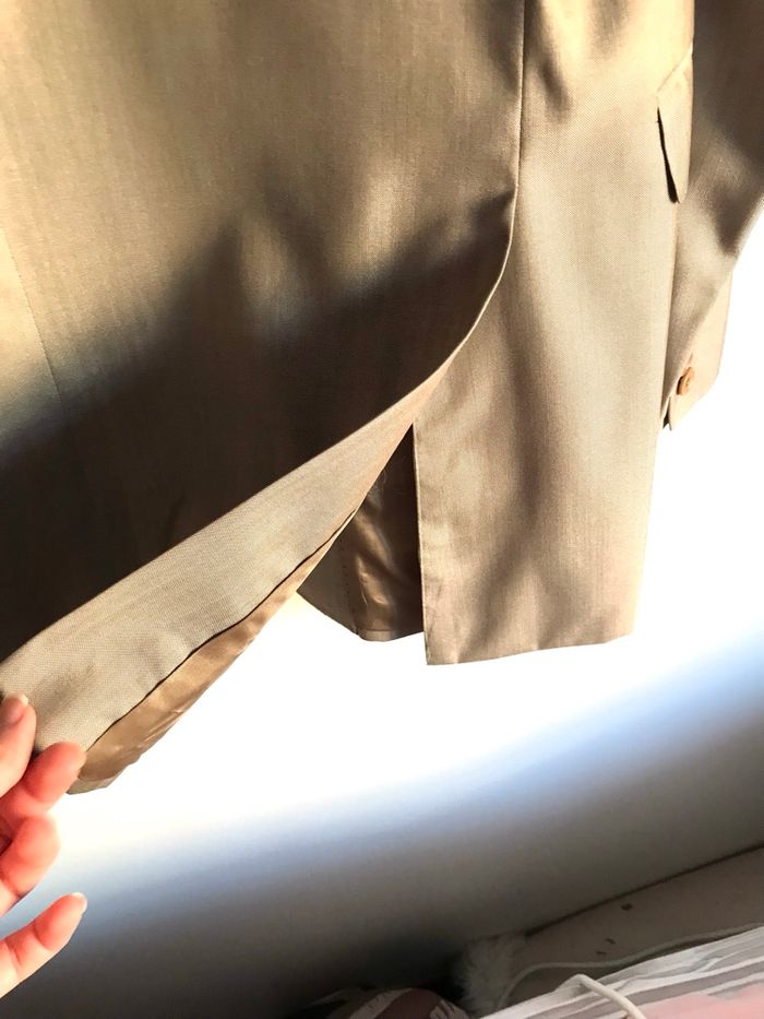 Veste de blazer beige homme Kenzo taille 52 en laine et soie. - photo numéro 8