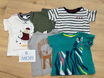 Lot de 5 tee shirt 6 mois