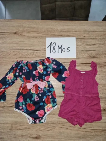 Combishort fille 18 mois
