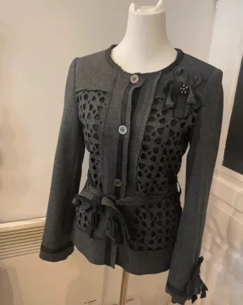 Veste blazer en En laine grise femme, taille M/38
