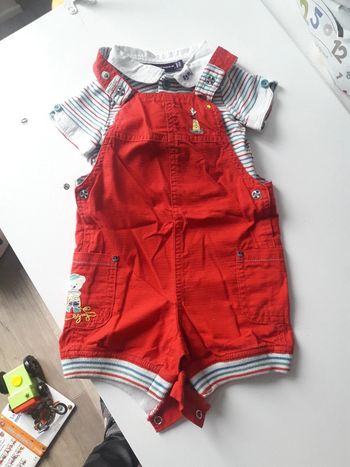 Ensemble salopette bodie 9 mois