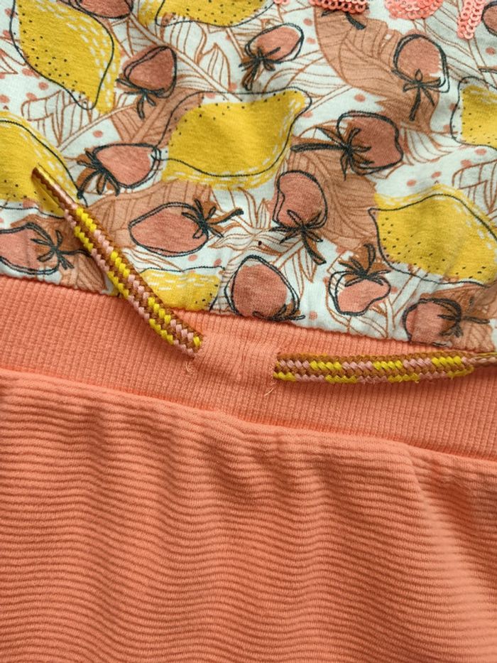 Robe été bébé fille corail et jaune 18 mois citrons Dirkje - photo numéro 4