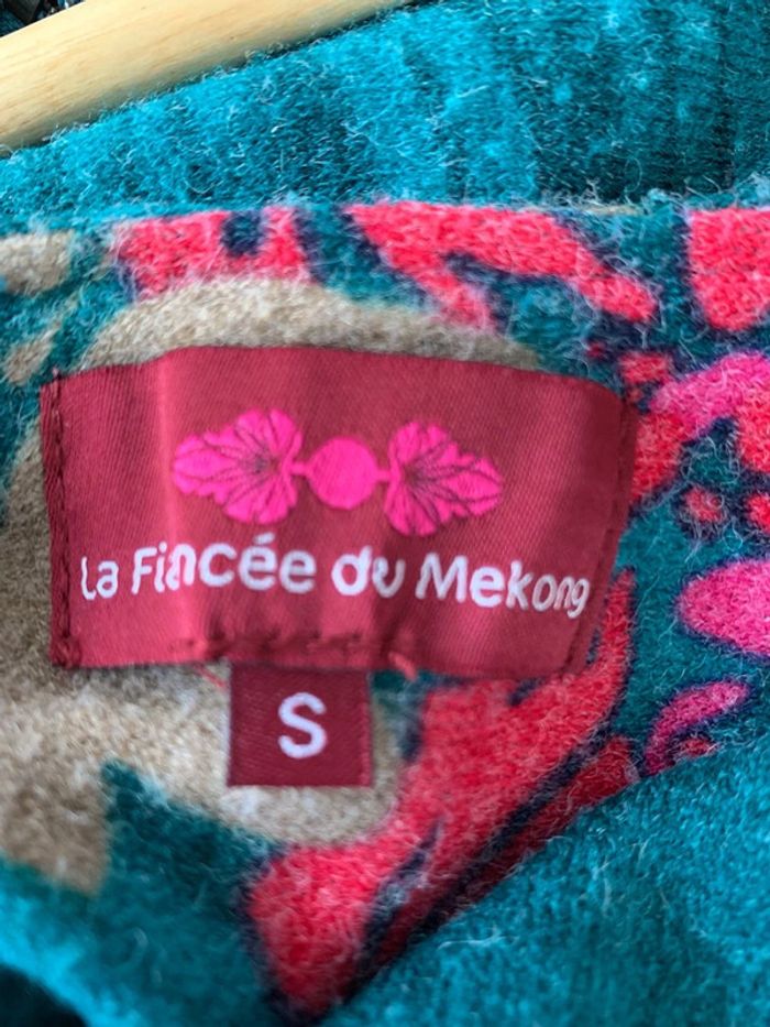 Robe La Fiancée du Mekong rose et bleu clair taille S - photo numéro 8