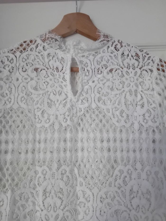 Magnifique haut blouse dentelle zara taille M - photo numéro 4