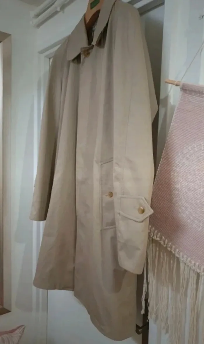 Trench Imper Parka Gabardine coton Burberry Taille L - photo numéro 3
