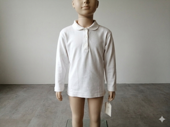Polo manches longues blanc cassé Taille 4-5 ans  Z