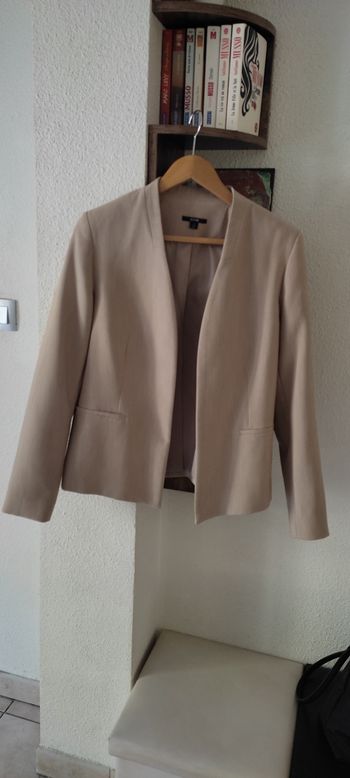 Veste tailleur beige clair