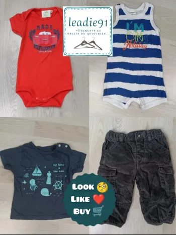 lot 4 vêtements garçon 9 mois