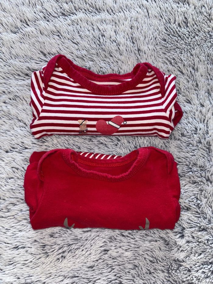 Lot x2 body manches longues Noël bébé - photo numéro 4