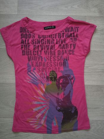 T-shirt rose Leava