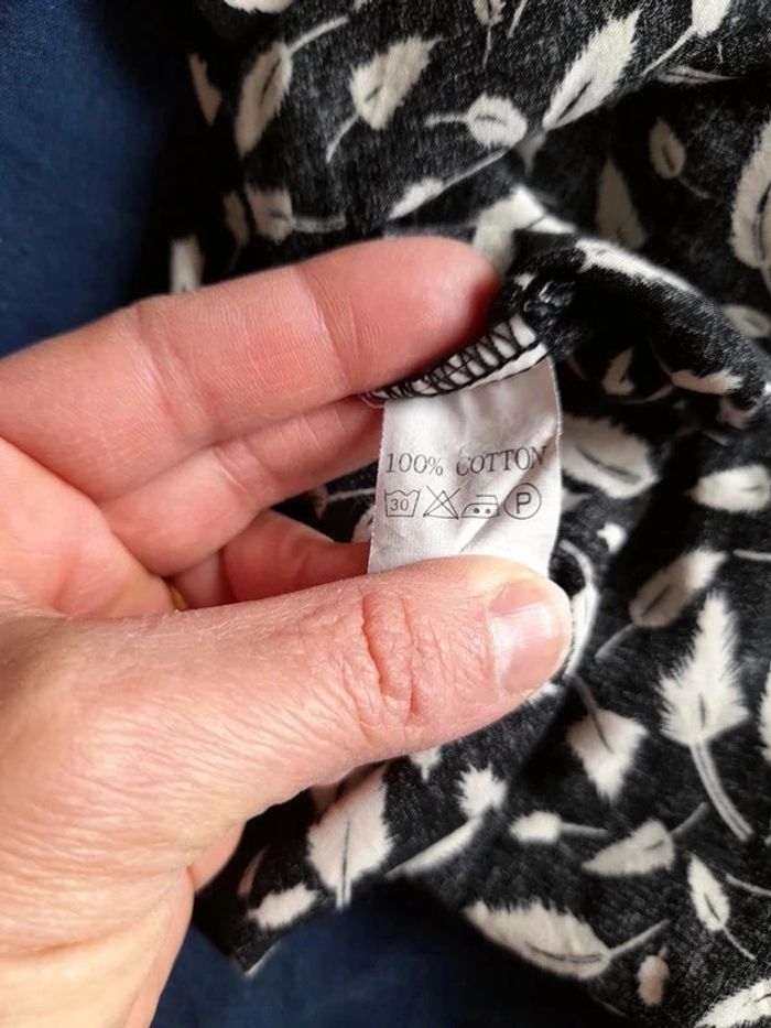 Blouse manches longues noire avec motifs plumes Noémie & Co t. 1 - photo numéro 5