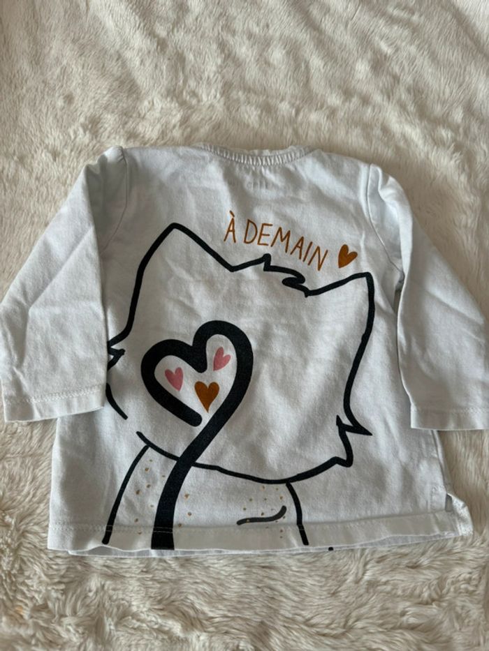 Tee shirt manche longue taille 6 mois - photo numéro 2