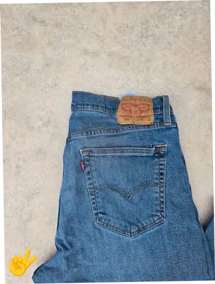 Jeans Levi's 559 W36 FR46 L32 coupe droite bleu Homme Men pan360b - photo numéro 2