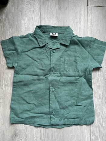 Chemise verte tape à l’œil 18 mois