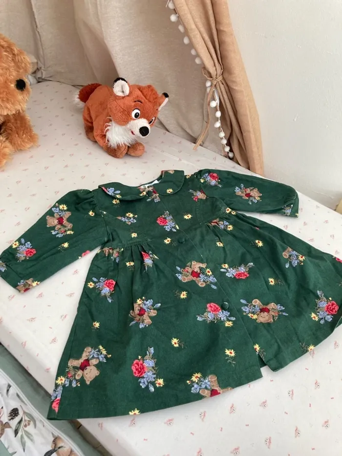 Robe verte, taille 18 mois - photo numéro 2