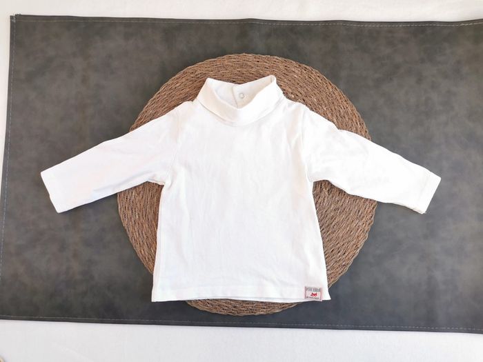 Tee-shirt col roulé 👣 lot de 2, blanc, tape à l'œil, 6mois - photo numéro 2