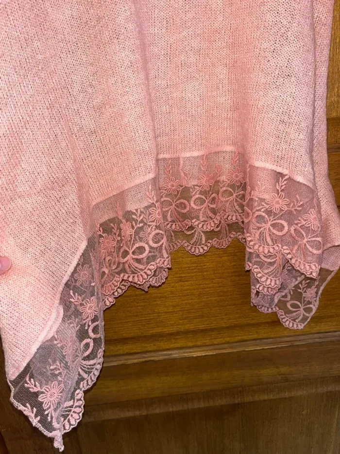 Tunique rose dentelle - photo numéro 2