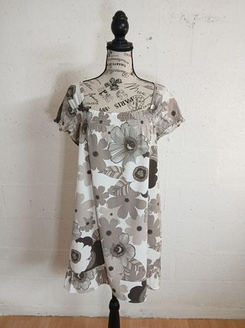 🤍 Tunique / robe fleurie Cache Cache – Taille 40