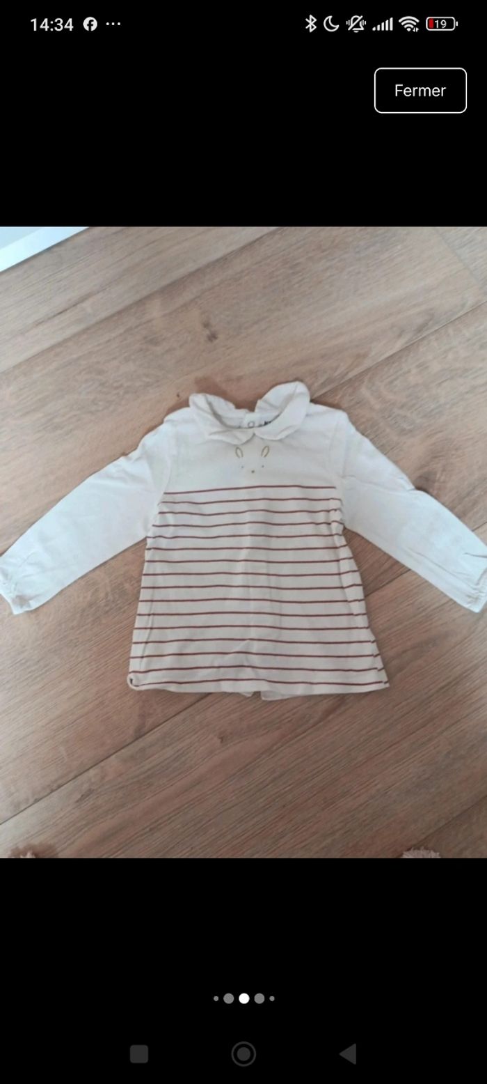 Lot 3 hauts manches longues 12 mois - photo numéro 7