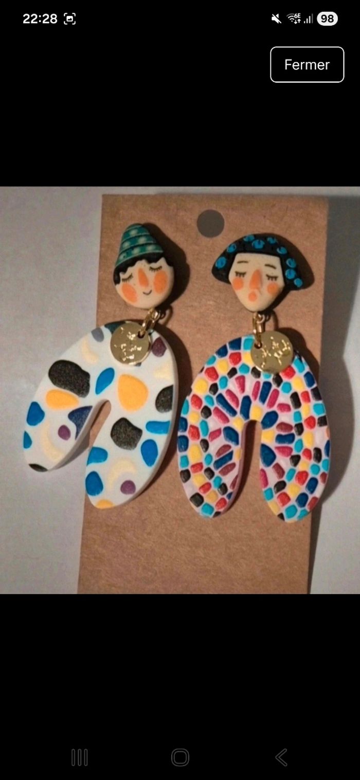 Boucles d'oreilles personnages