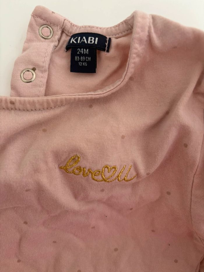 👕 T-shirt bébé fille KIABI - Taille 24 mois 👶 - photo numéro 3