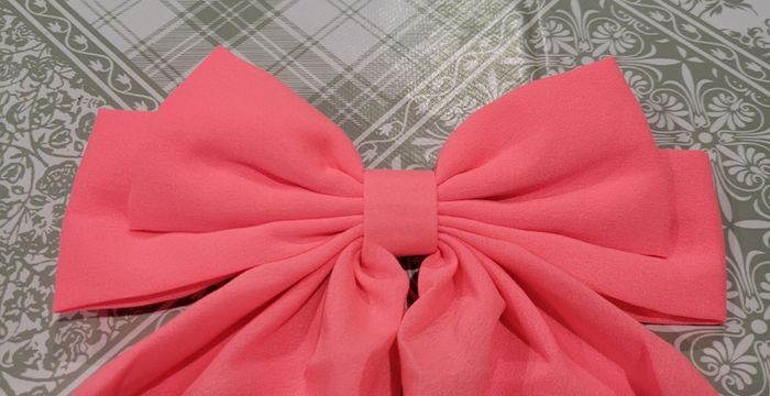 BARETTE CHEVEUX NOEUD ROSE FLUO ! NEUF ! - photo numéro 2