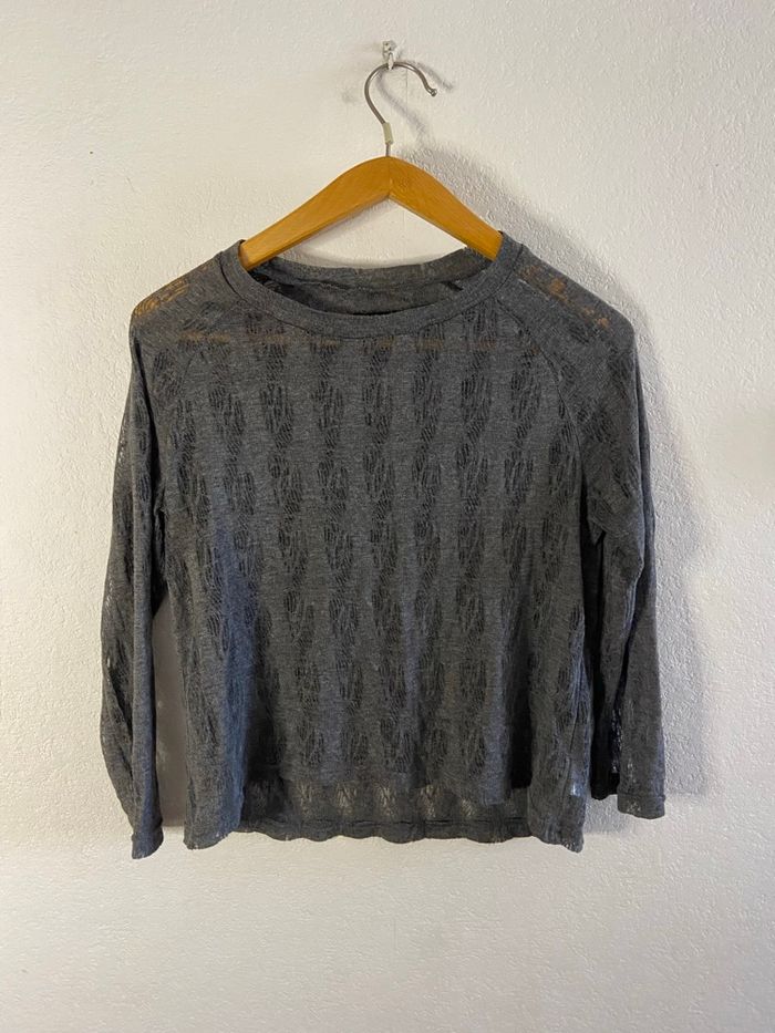 Sweat pull gris ref label femme - photo numéro 2