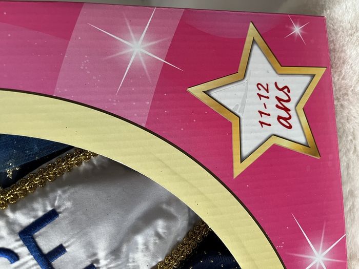 Robe Miss France Deluxe bleue nuit Upyaa 11/12 ans sous housse organza avec cintre satin - photo numéro 3