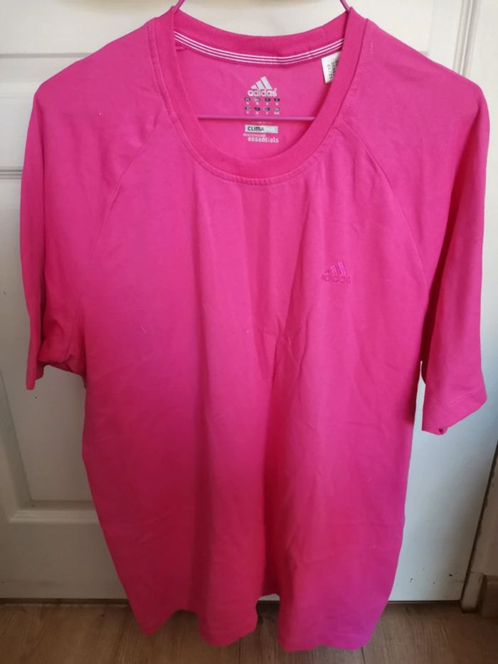 T-shirt sport rose adidas climalite runing taille M - photo numéro 4