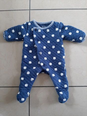 Pyjama molletonné garçon 1 mois